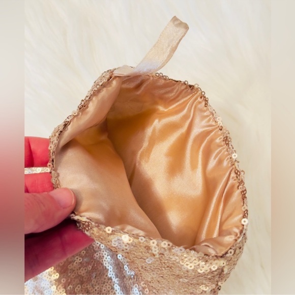 Champagne Blush Rose Gold Sequin Christmas Stocking 18” - Picture 5 of 5